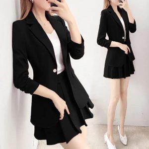 Olayion YiXin Ladies Two Pieces Sets Top and Mini Skirt