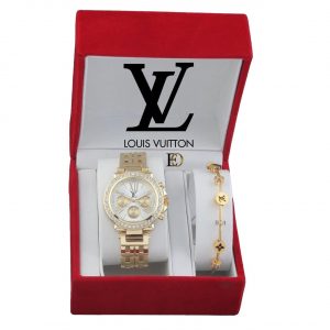 Woman’s Louis Vuitton Watch & Bracelet Set